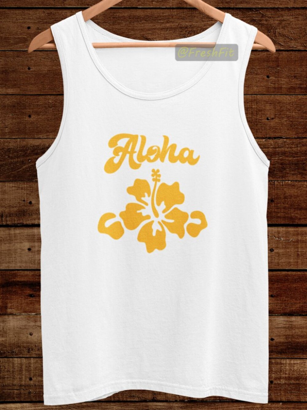 🆕Aloha Hibiscus White Tank Top